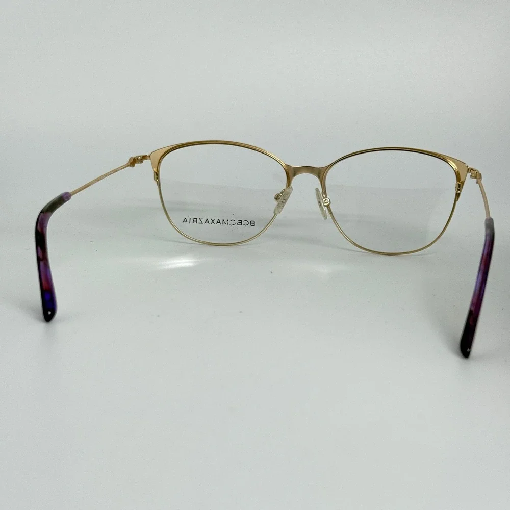 BCBGMAXAZRIA‎ Women Gold Metal Purple Gradient Cat Eye Eyeglasses Frames 21362